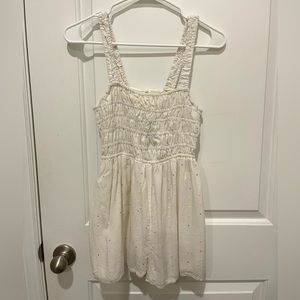 White UO Romper w/ Rainbow Specks